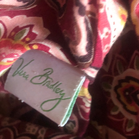 VERA BRADLEY Floral Pink Paisley Zip Pocket AdjustStrap Cross Body Messenger Bag - Picture 7 of 7